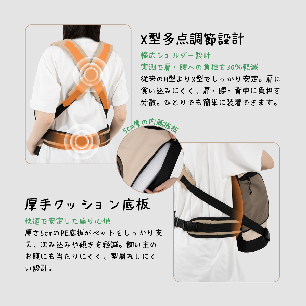 前抱きペットトートバッグ