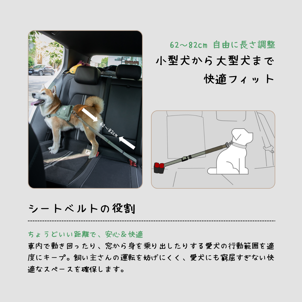 ペット用車載シートベルト